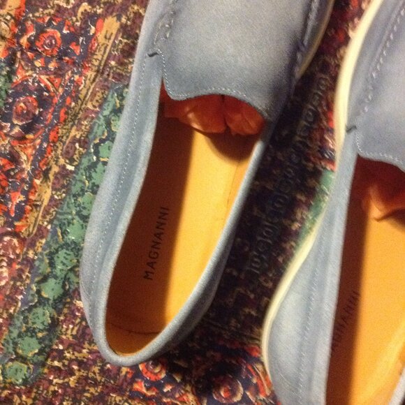 Magnanni Men\'s Paraiso Light Blue Suede Loafers -  Size: 11 (EU44) - New in Box main image 10